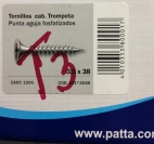 Caja Tornillos Patta T-3 Pta. Aguja 6x1.1/2" (3,5x38) *1000*