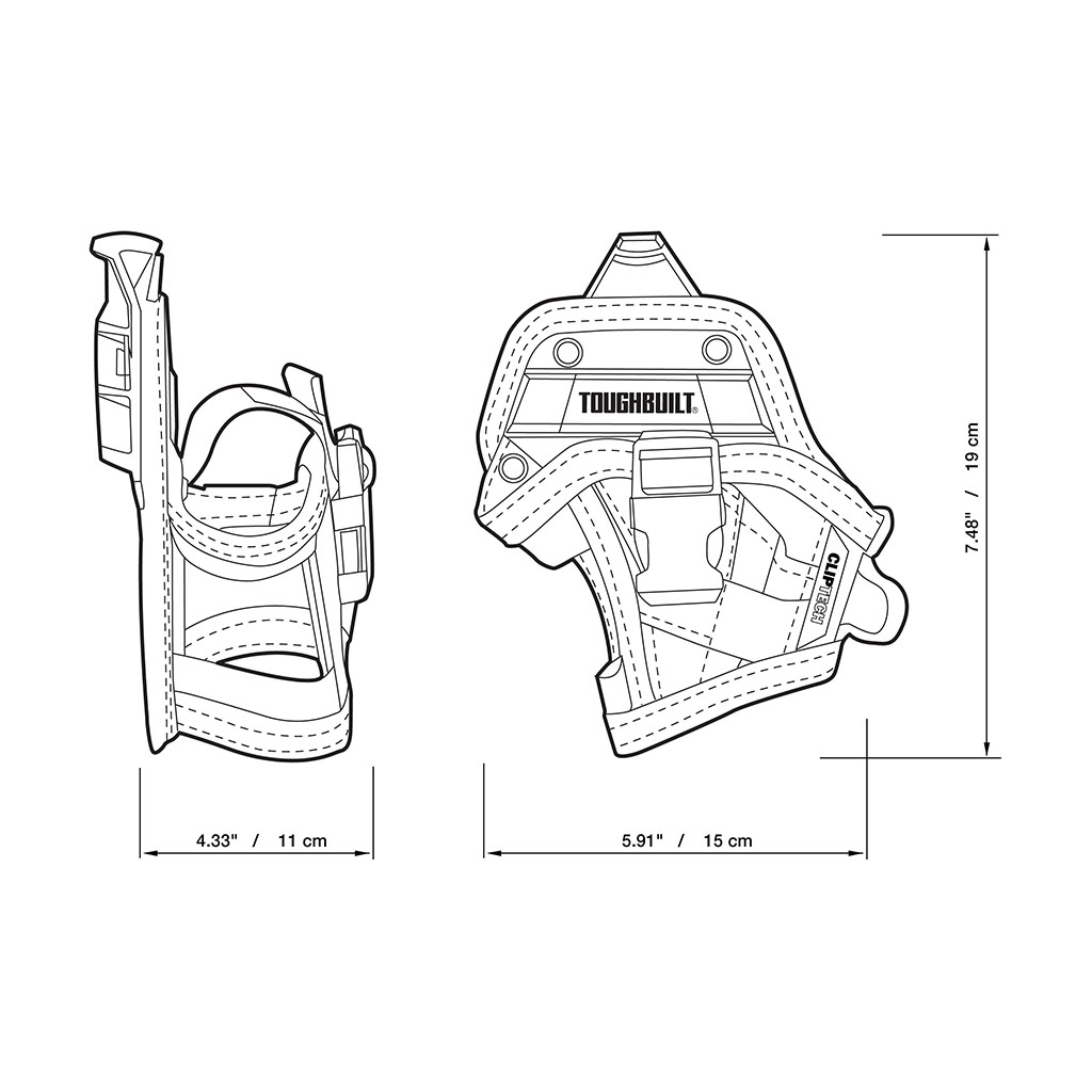 CARTUCHERA Chica P/Taladro TOUGHBUILT TB-CT-20-S