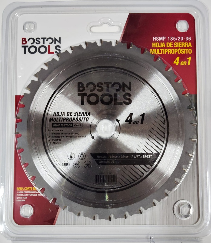 DISCO WIDIA MULTIUSO 7.1/4" x 36d. BOSTON TOOLS HSMP 71/4