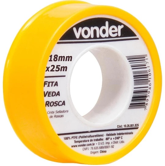 ROLLO TEFLON VONDER 3/4"x 10Mt.
