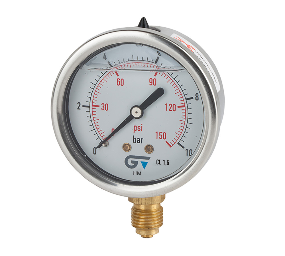 MANOMETRO 0-16 BAR 1/4"x63mm. GENEBRE GLICERINA