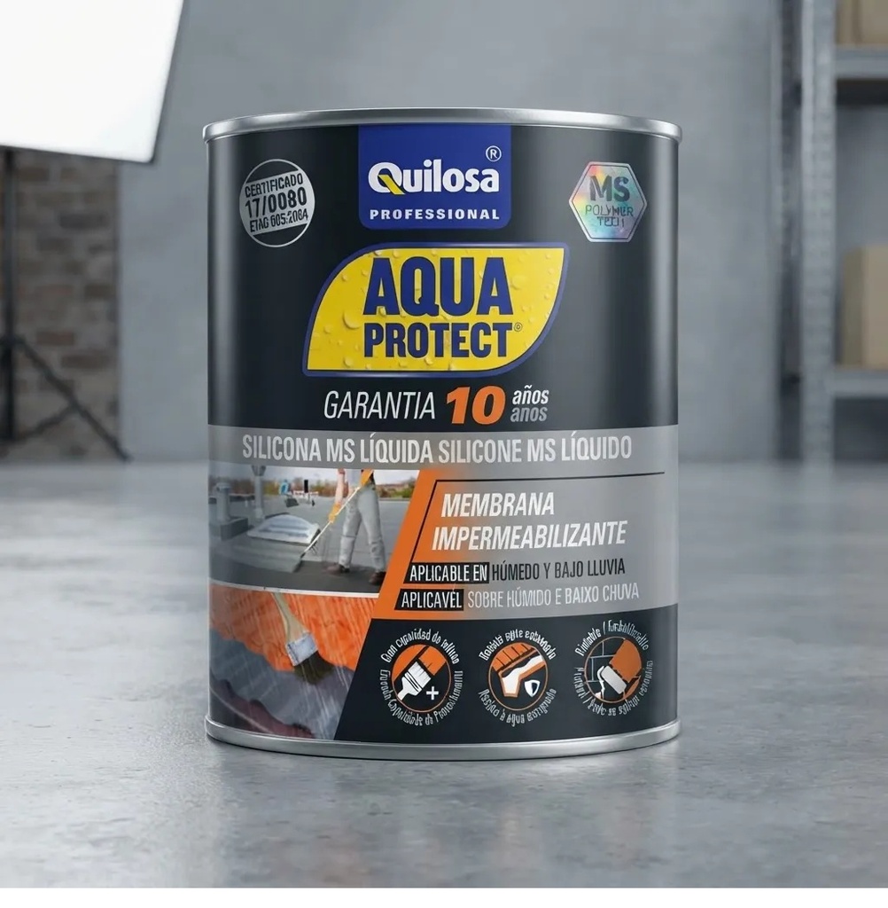 AQUAPROTECT MEMBRANA Siliconada Liquida 1 Kg. Blanca