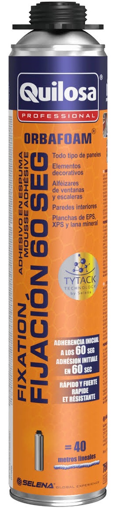 ADHESIVO ESP. ORBAFOAM 750 ML 60 SEG P/PISTOLA