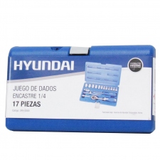 Jgo. Dados mm. Hyundai enc. 1/4" 17 Pz.