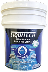 Membrana Pintura P/Piscinas 20Lt. Azul Caribe LIQUITECH