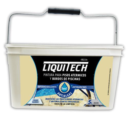 Pintura Bordes Atérmicos Piscina 10 Lt. Marfil Liquitech