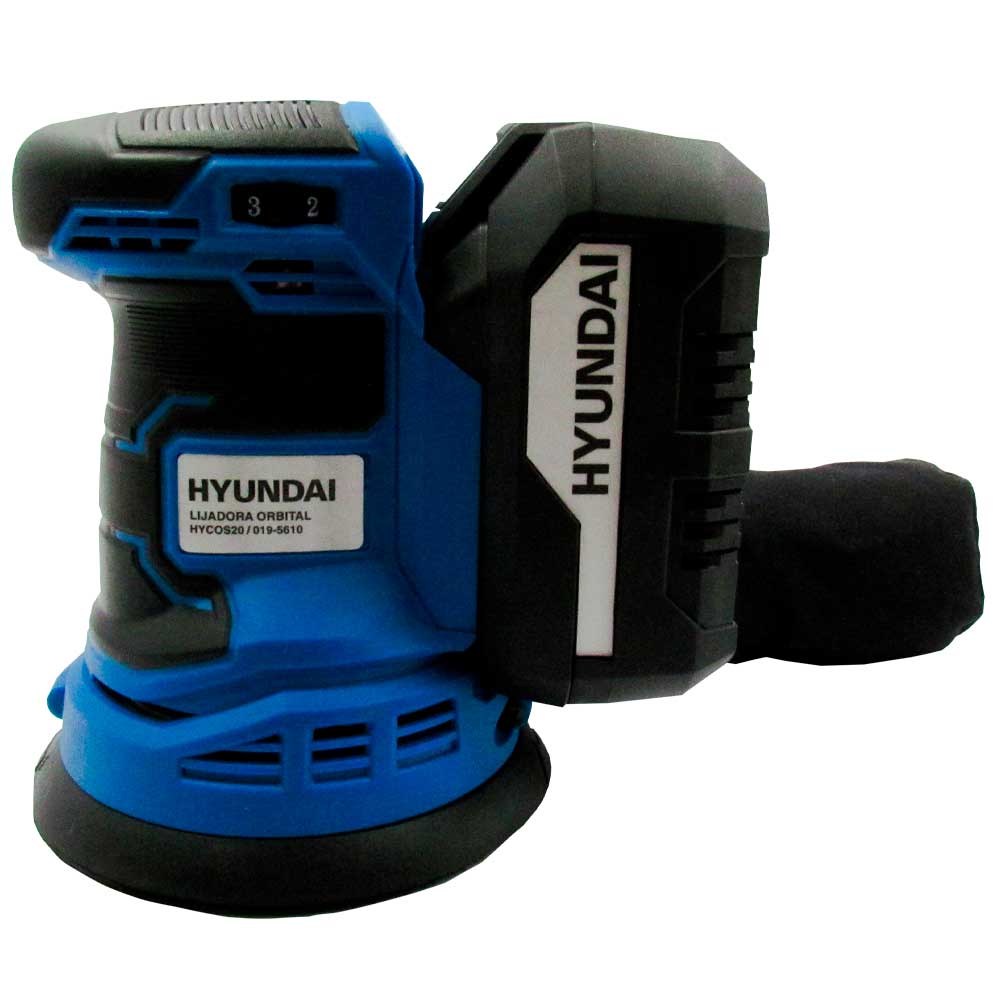 Lijadora Orbital 20v. Litio Hyundai HYCOS20 S/Bat.yCarg.