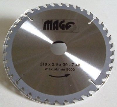 Disco Widia P/Madera 8.1/4"-210mm. Fox 40 dientes F36-080