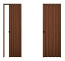 Puerta Plegable De Pvc Color Marron 0,90x2,10